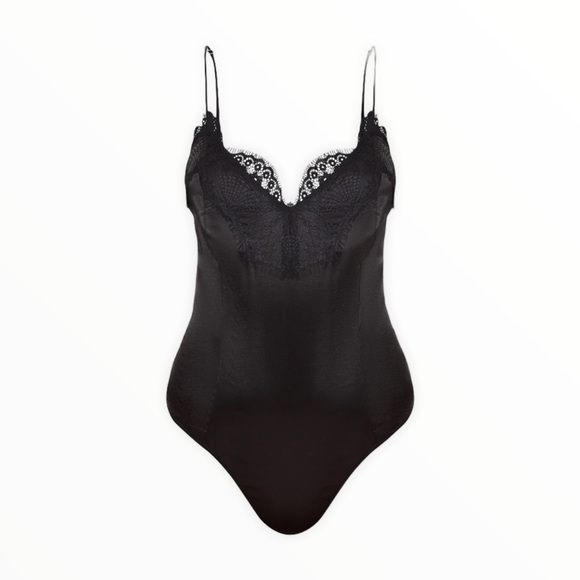 Two Pretty Little Things Lace Trim Thong Bodysuits - Picture 4 of 8